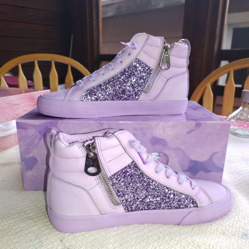 πVINTAGE HAVANA'S LIMITED EDITION BNIB DIP DYE PURPLE ALEXIS SNEAKERS SIZE 6 - Picture 2 of 15